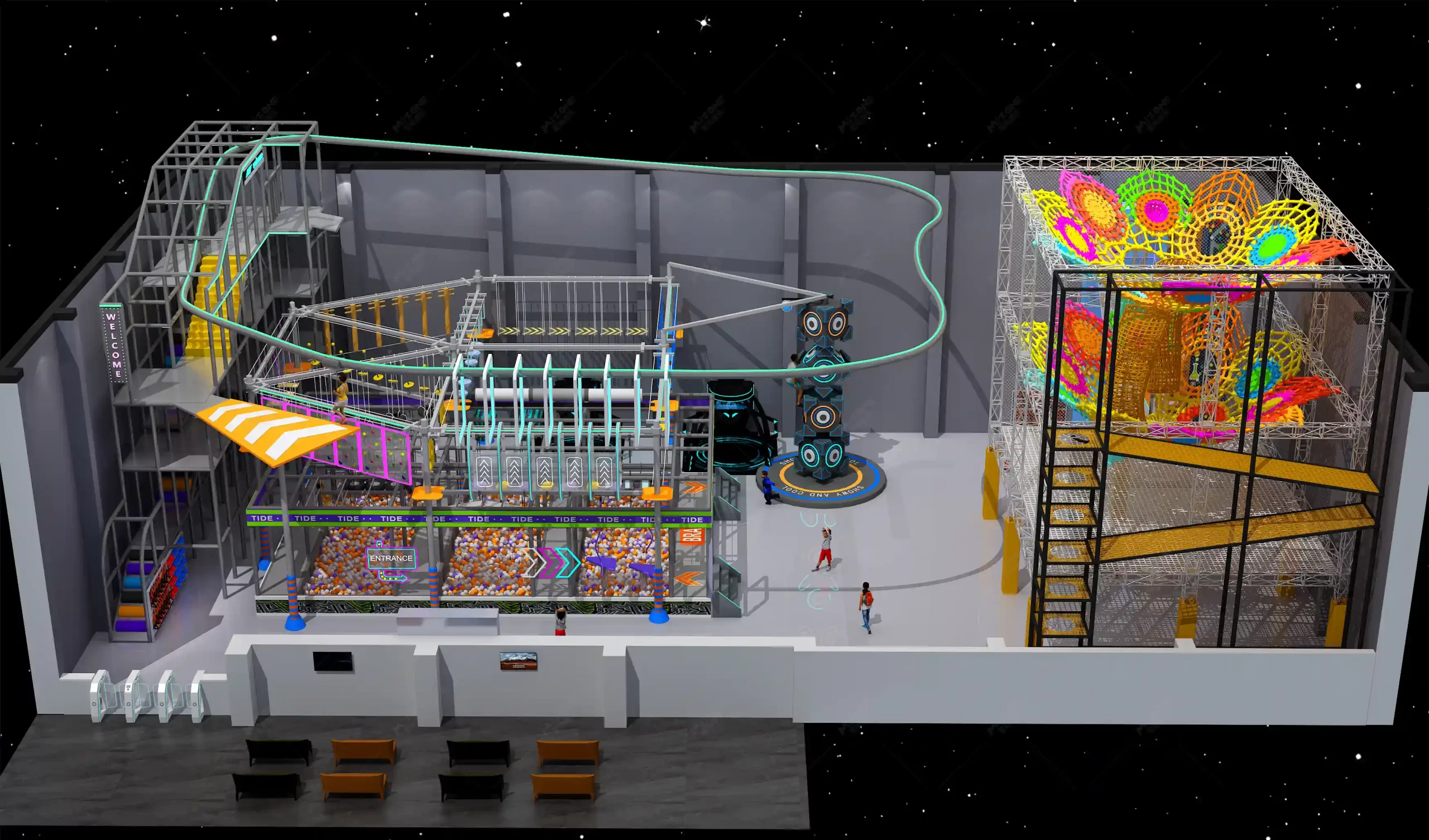 Mizone Case Study | 500㎡ Indoor Amusement Gym Project in Hwaseong-gun, South Korea