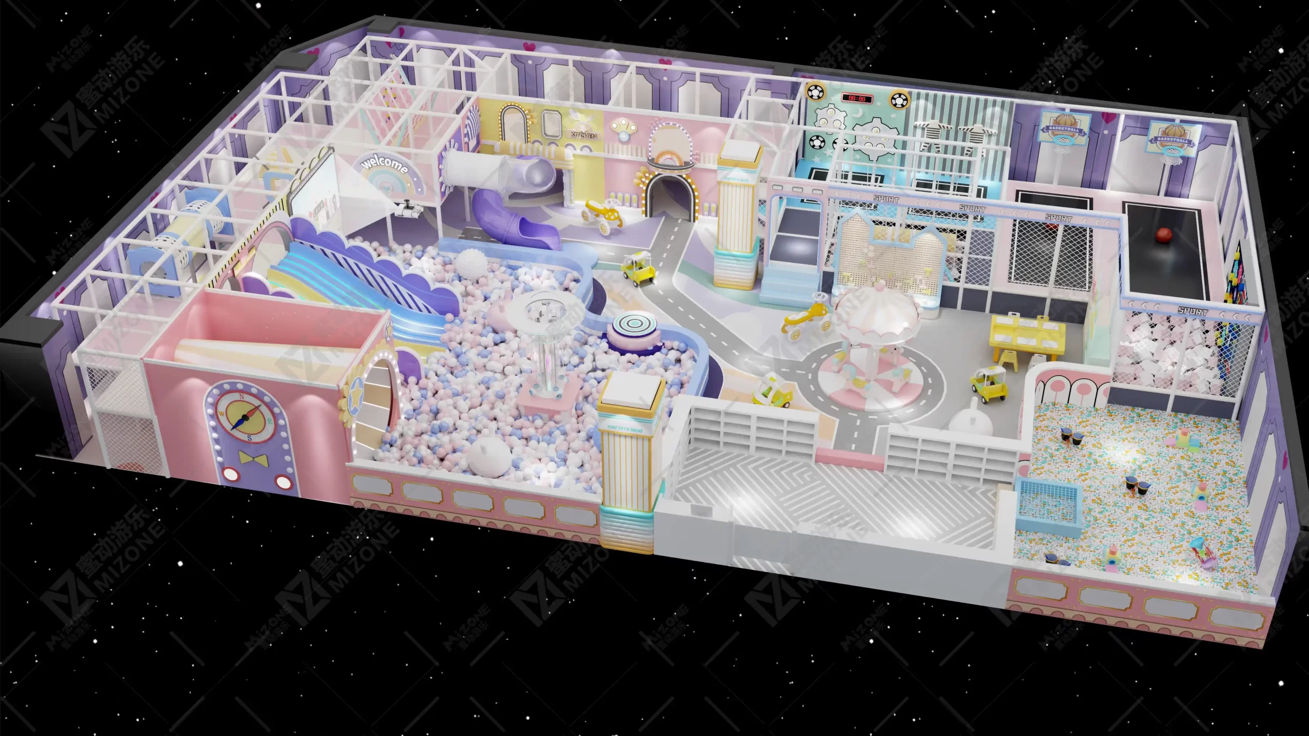 Design Fantasy Town Indoor Playground (250㎡)